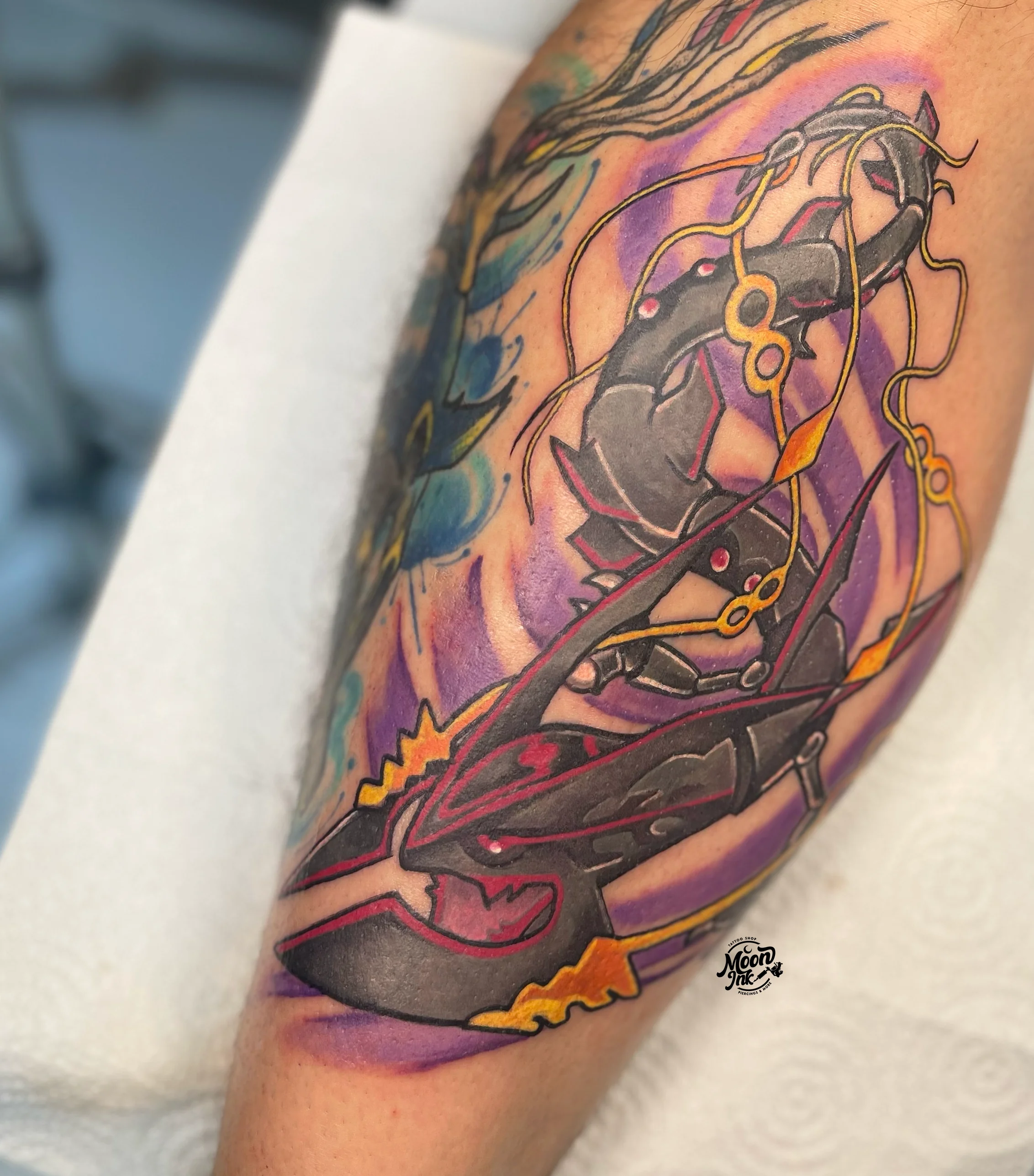 Tatouage Rayquaza en couleur